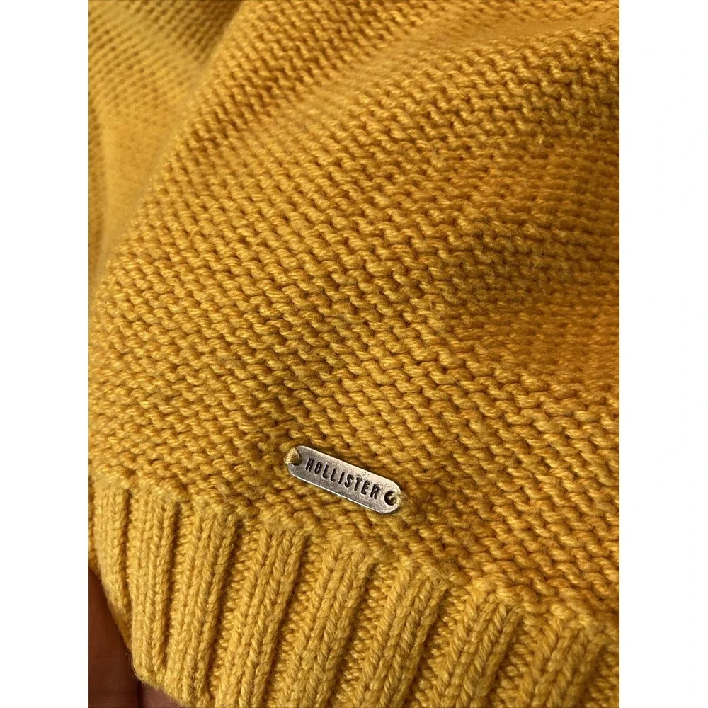 Hollister Womens Long Sleeve Yellow Sweater Size Small